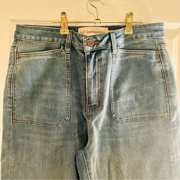 Soft Surroundings Cropped Wide Leg Jeans NWT - Picture 4 of 5